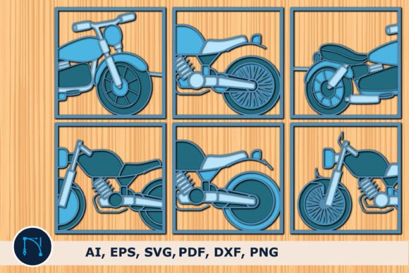 3D SVG Shadow Boxes: Multilayer Motorbike Decor