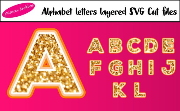 Alphabet Letters Layered Shadow SVG Cut for 3D Shadow Boxes