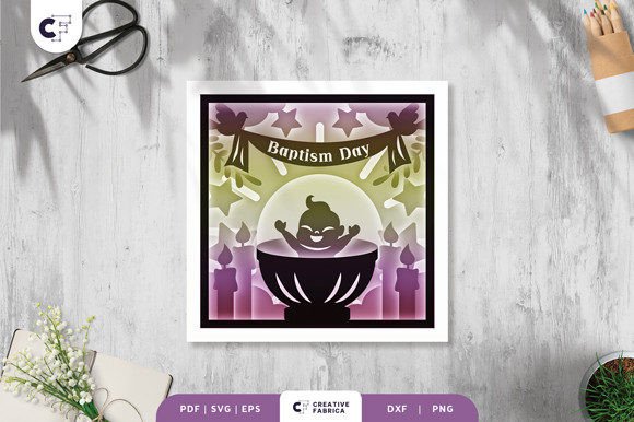 Baby Baptism Day Shadow Box: 3D SVG Review