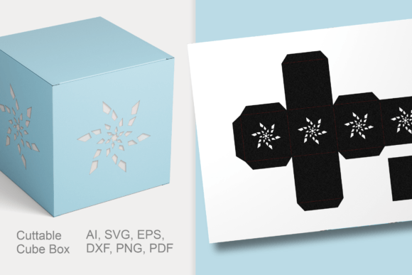 Broken Star Cube Gift Box Template SVG: 3D Shapes Review