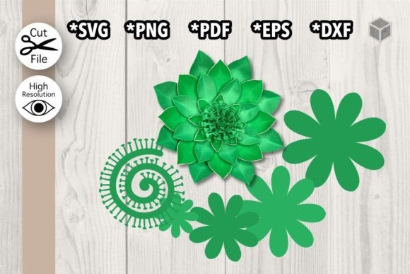 Fun Layered Flower Template: 3D SVG for Paper Flowers