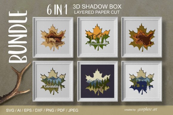 Maple Leaf Shadow Box Bundle: 3D SVG Review