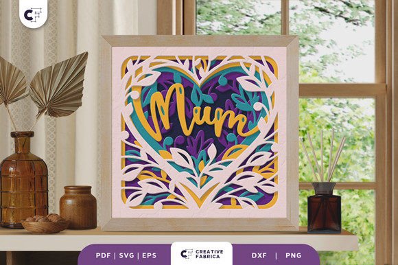 Mum in Floral Heart Shape Shadow Box Review