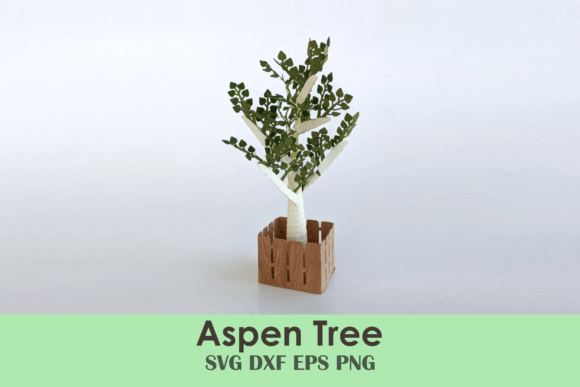 Paper Aspen Tree Template: 3D SVG for Paper Flowers
