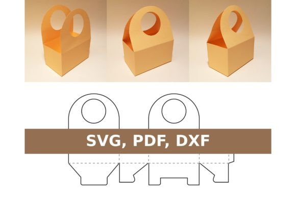 Paper Bag with Handler: 3D SVG for Gift Boxes