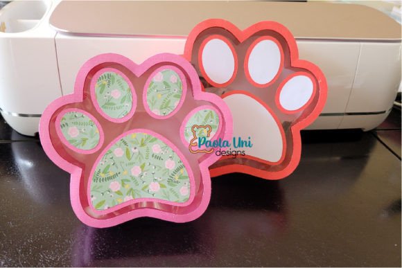 Paw Print Box 3D SVG: Shapes for Bilingual Packaging