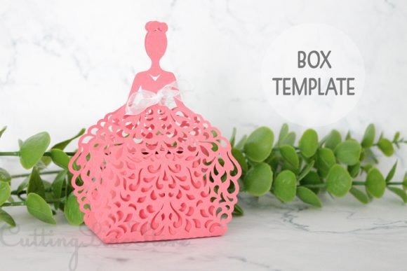 Princess Gift Box 3D SVG for Wedding Favor Boxes