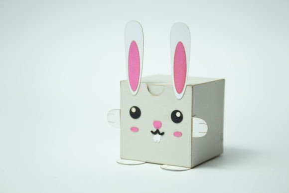 Rabbit Kids Favor Box: 3D SVG Entertainment Asset