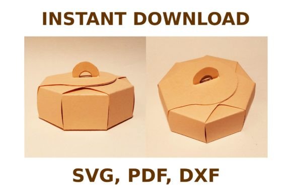 Round Box Template: 3D SVG Shapes for Packaging