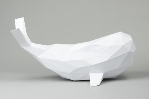 Whale Paper Sculpture: 3D SVG for Animals Content